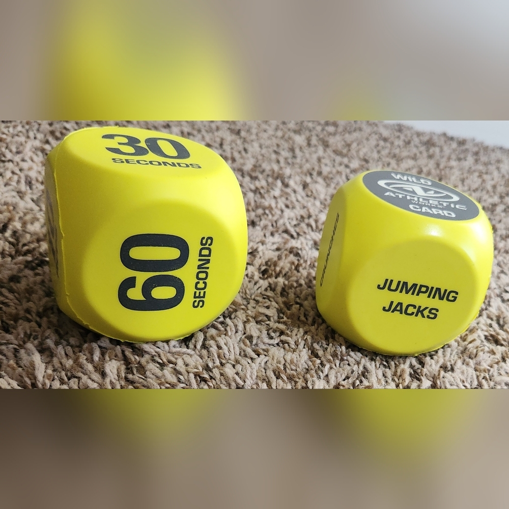 Athletic Works Yellow Workout Dice Set